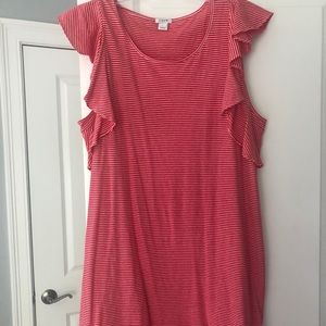 Flutter sleeve t shirt dress